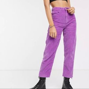 Reclaimed Vintage The ‘91 Mom Cord Jeans in Amethyst